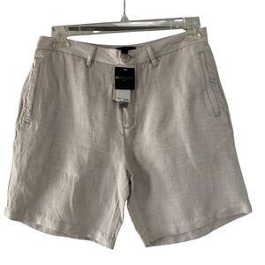 Magaschoni Men’s Beige Linen Blend Shorts